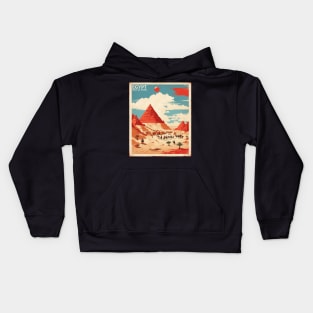 Wadi Al-Hitan Egypt Vintage Poster Tourism Kids Hoodie